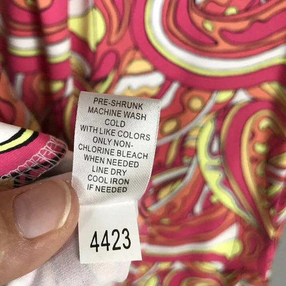 Lulu B Dress Size XS 3/4 Sleeve Stretch Nylon Green Black Geometric Print UPF 50 - Picture 15 of 16